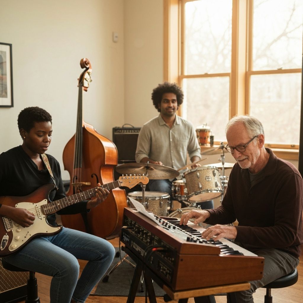 Musicians collaborating